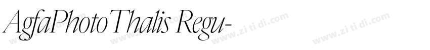 AgfaPhotoThalis Regu字体转换